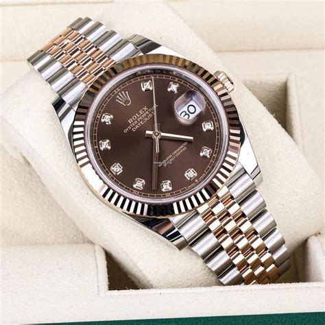 rolex chocolate diamond dial|rolex datejust price chart.